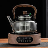 Théière en Verre Borosilicaté + Réchaud Électrique