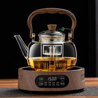 Théière en Verre Borosilicaté + Réchaud Électrique