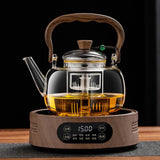 Théière en Verre Borosilicaté + Réchaud Électrique