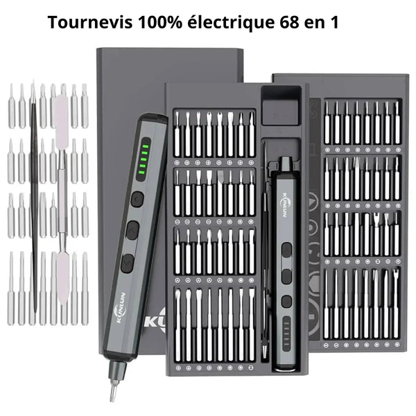Tournevis électrique 68 en 1